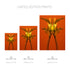 Yellow Freesia on Orange - Signed Edition Art Print